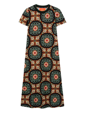 La Doublej Sporty Swing Short Sleeve Midi Dress