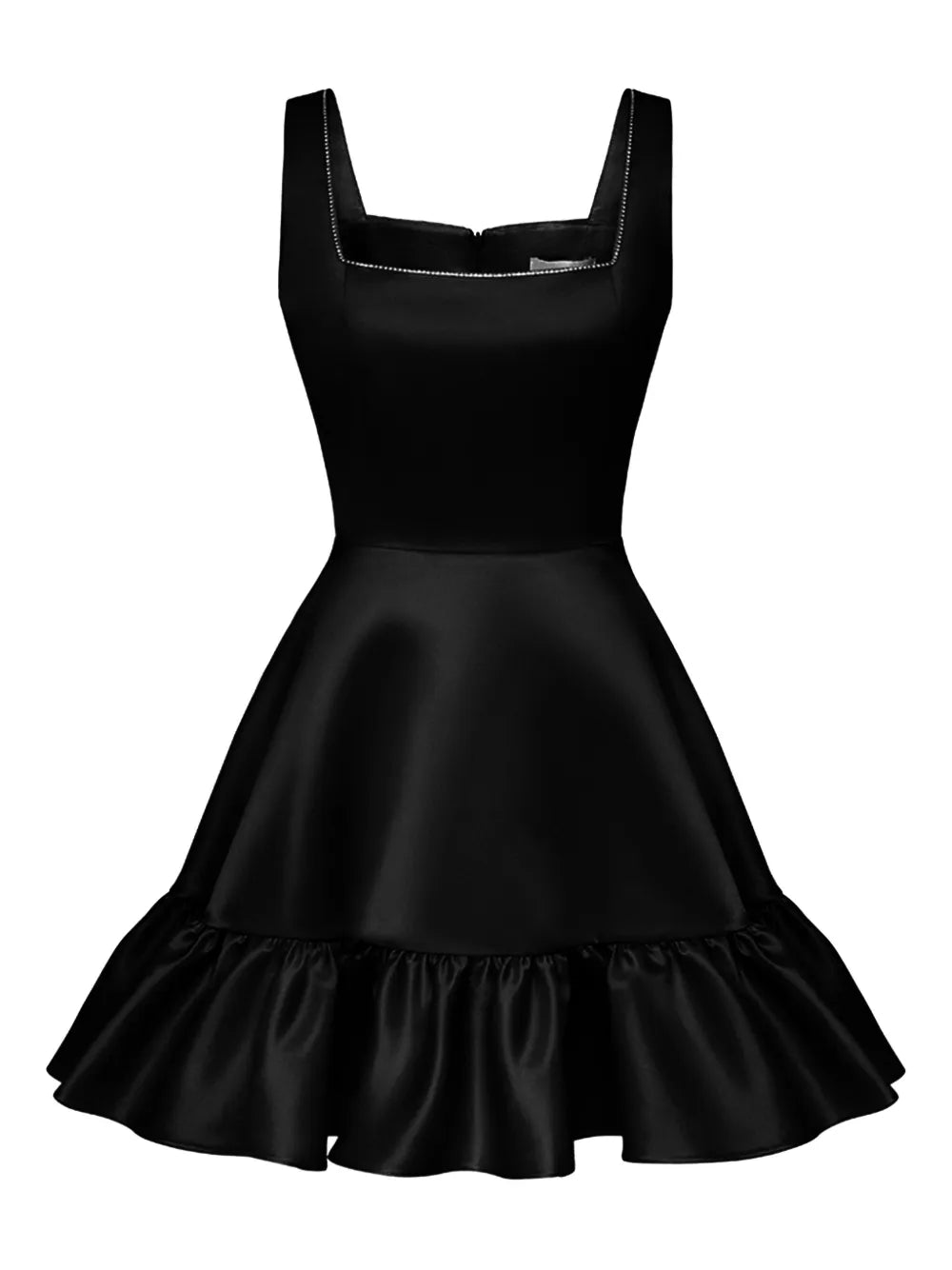 Post Meridiem Ruffle Hem Mini Dress