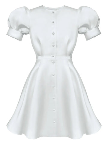 Post Meridiem Button Down Mini Dress