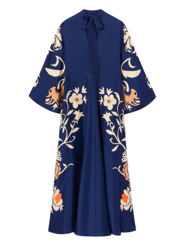 La Doublej Floral Print Bell Sleeve Maxi Dress