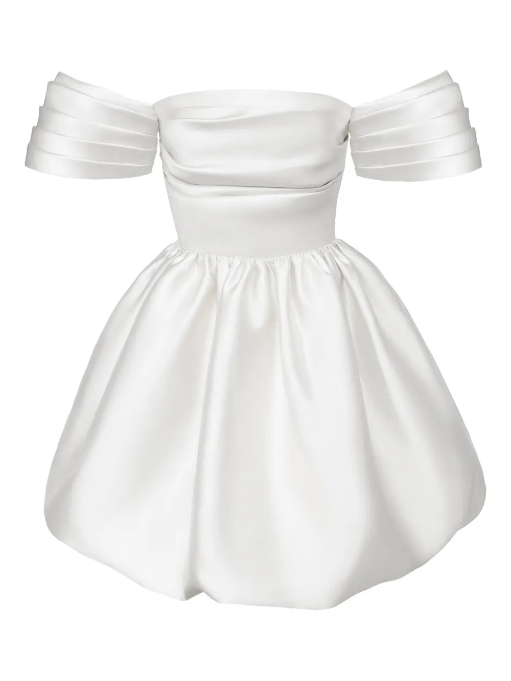 Post Meridiem Draped Bodice Duffy Skirt Mini Dress