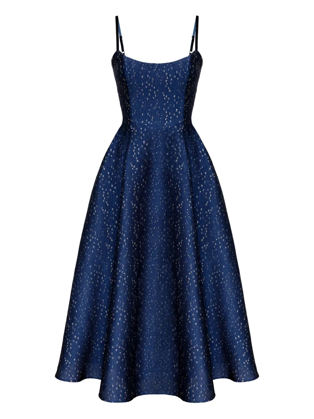 Post Meridiem Jacquard Corset Bustier Midi Dress