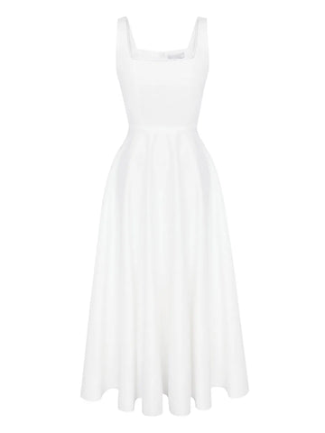 Post Meridiem Decorated Bodice Midi Dress