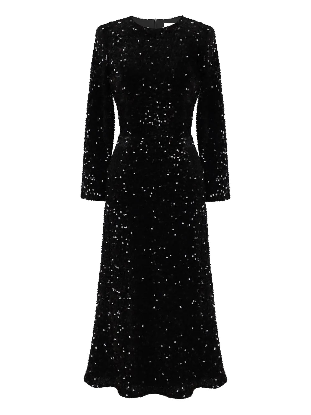 Post Meridiem Sequin Embellished Velvet Midi Dress