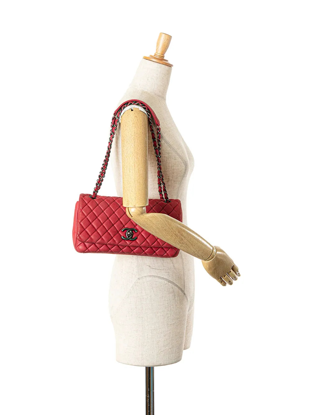 Chanel Pre Owned 2012 2013 Small Iridescent Calfskin New Bubble Flap Shoulder Bag