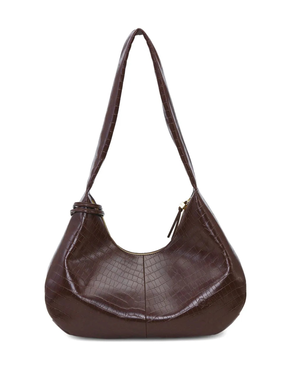 Ganni Medium Croc Embossed Shoulder Bag