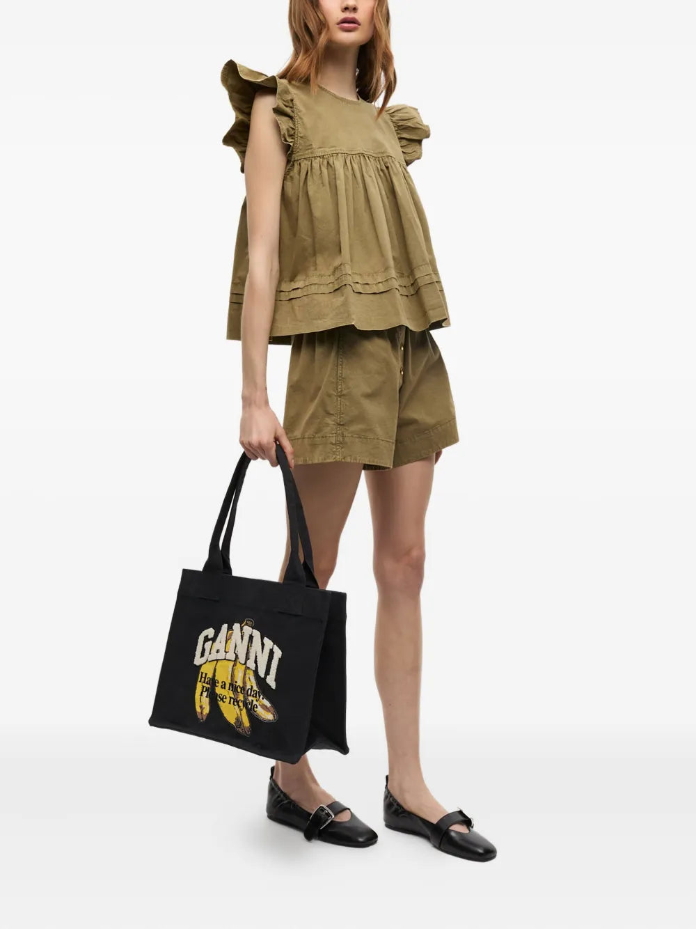 Ganni Cotton Shoulder Bag