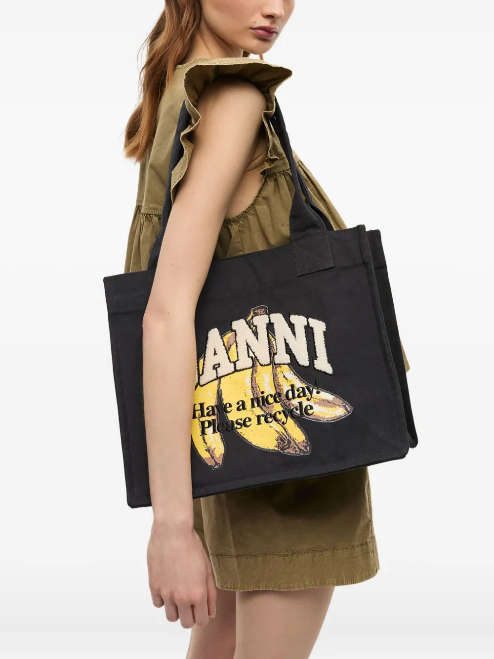 Ganni Cotton Shoulder Bag