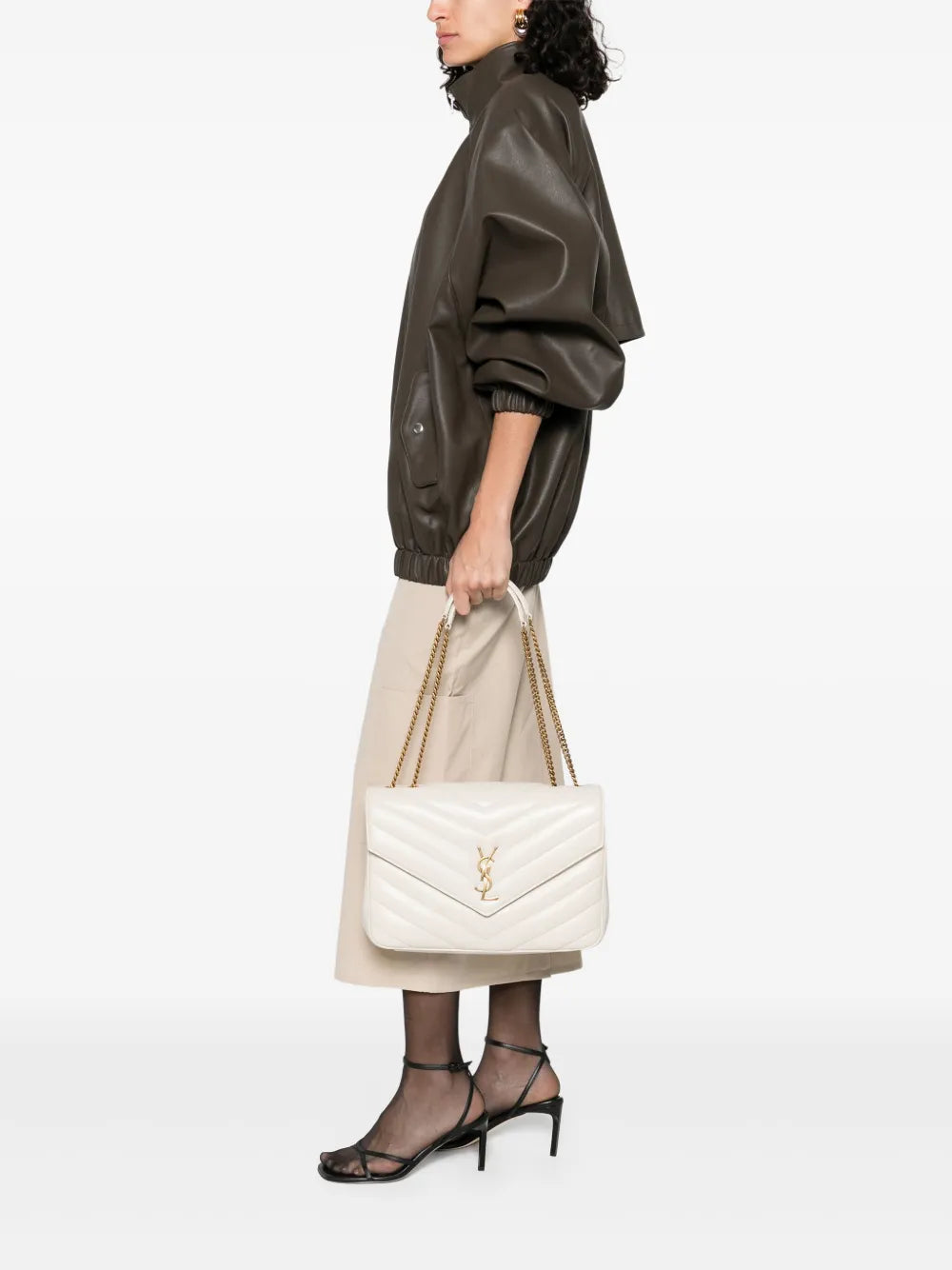 Saint Laurent Large Loulou Leather Shoulder Bag