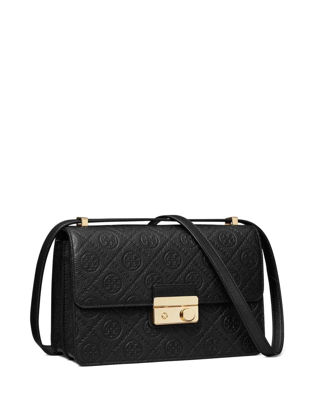 Tory Burch T Monogram Embossed Leather Shoulder Bag