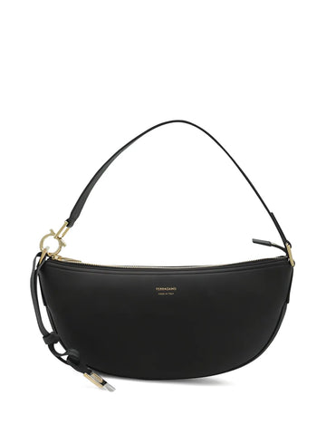 Ferragamo Small Oval Shaped Leather Shoulder Bag