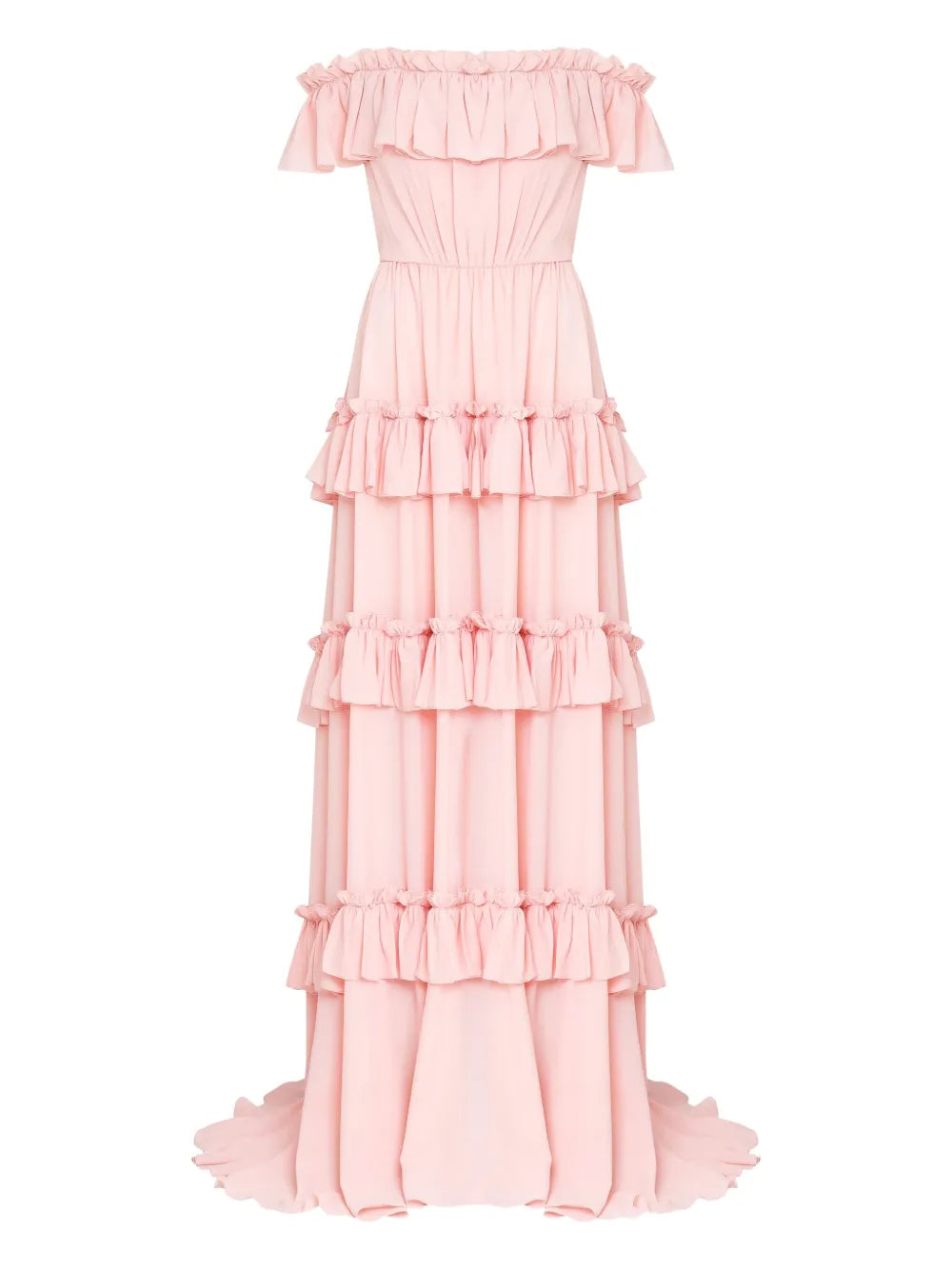 Olympiah Ruffled Off The Shoulder Gown