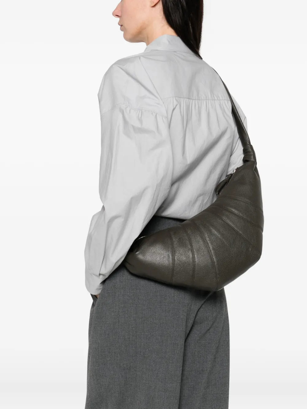 Lemaire Medium Croissant Leather Shoulder Bag
