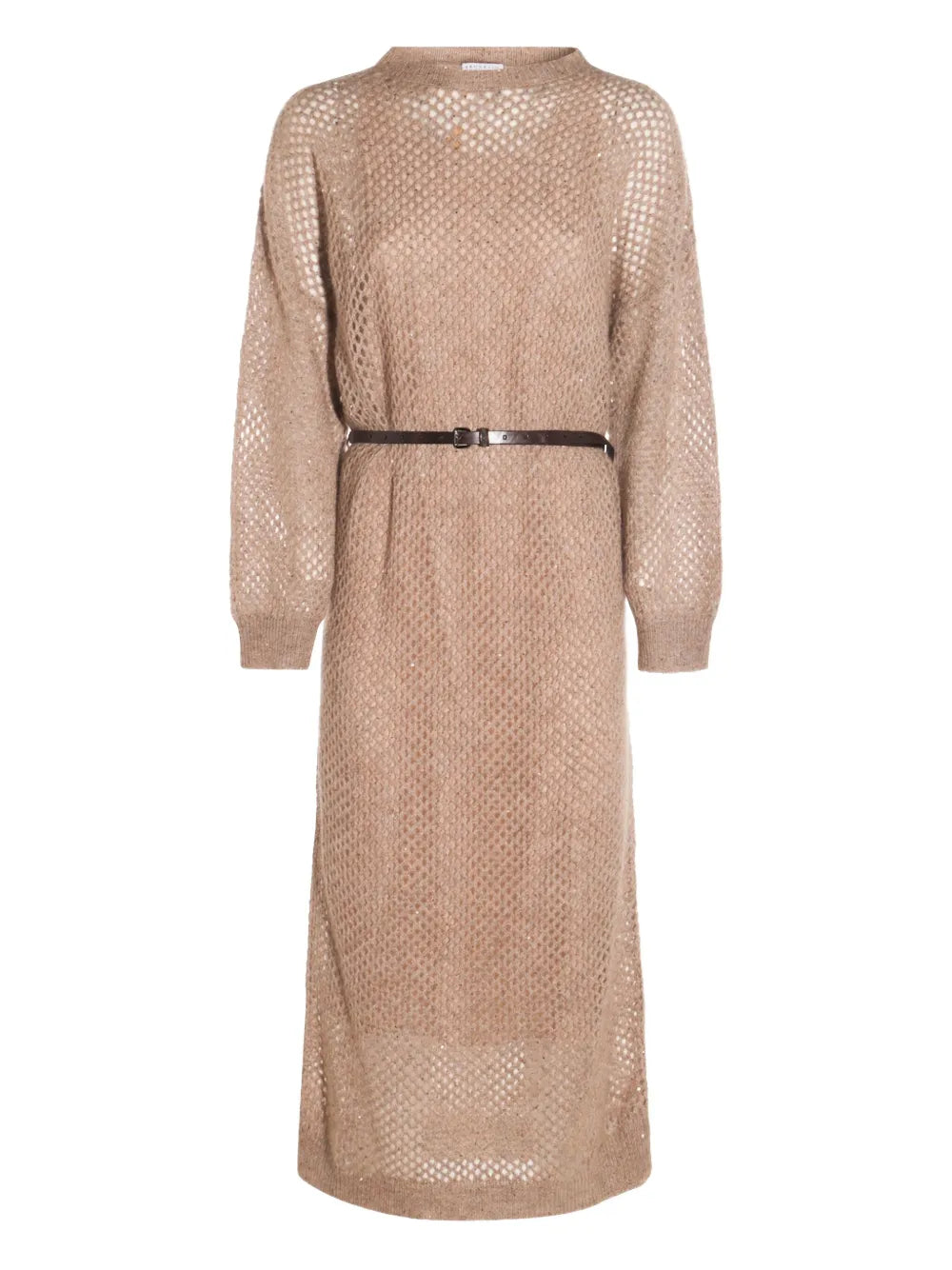 Brunello Cucinelli Open Knit Midi Dress