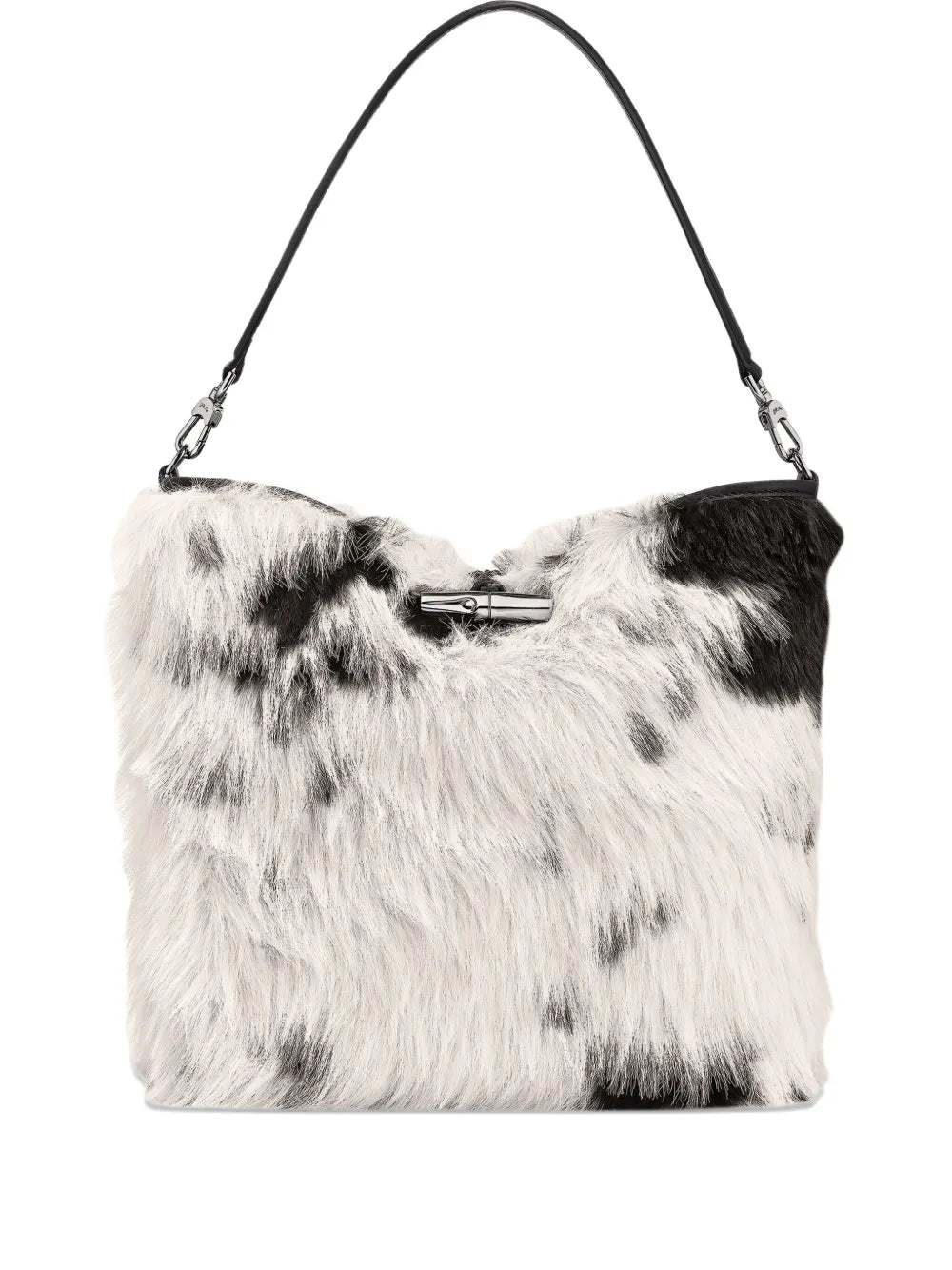 Longchamp Le Roseau Faux Fur Clasp Shoulder Bag