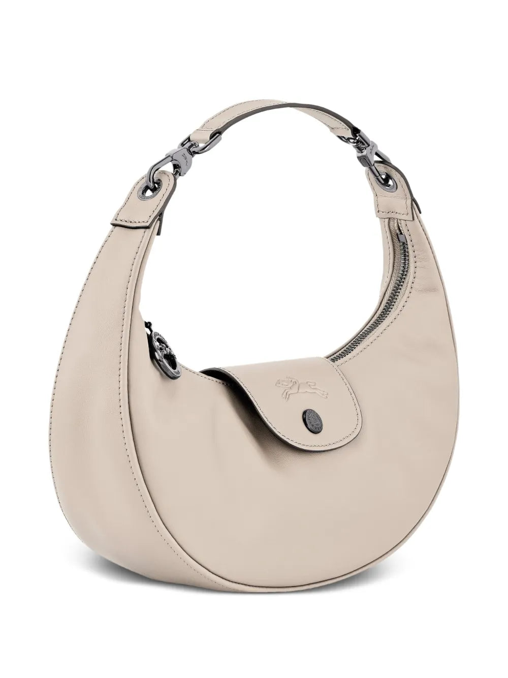 Longchamp Le Pilage Curved Leather Shoulder Bag