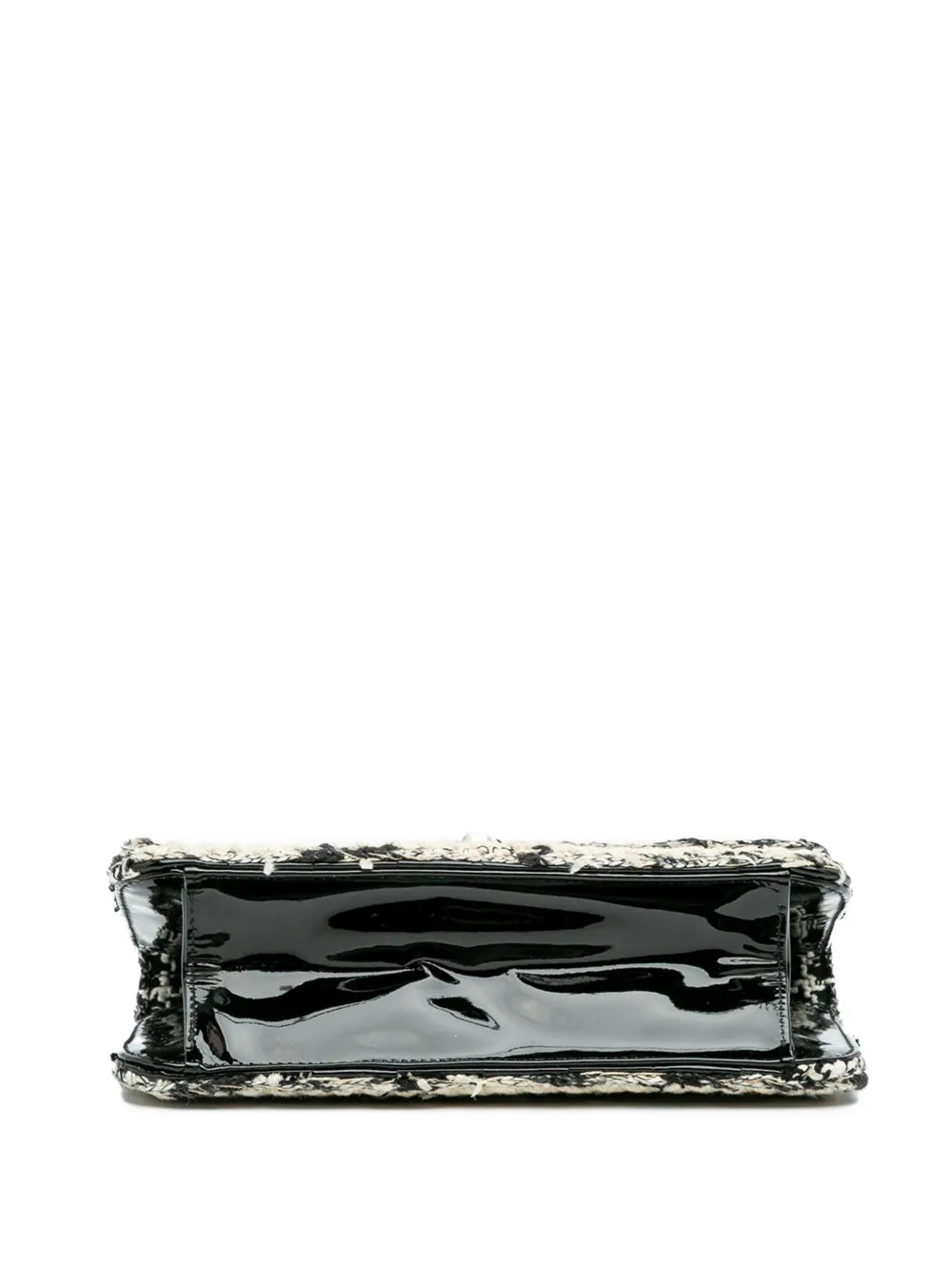 Chanel Pre Owned 2004 2005 Mini Woven Patent And Tweed Chessboard Single Flap Shoulder Bag