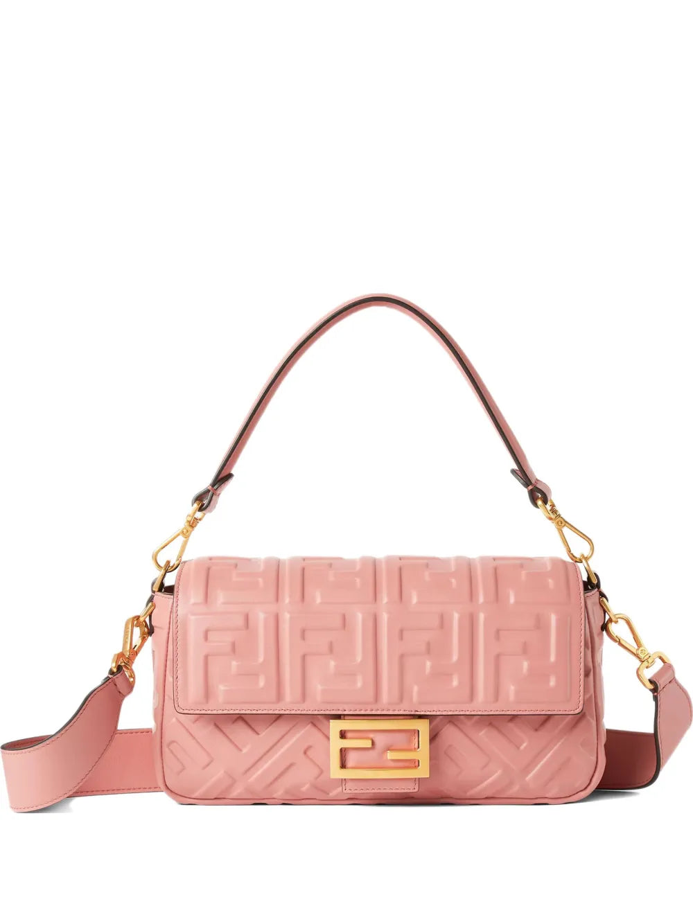 Fendi Medium Baguette Ff Logo Quilted Shoulder Bag