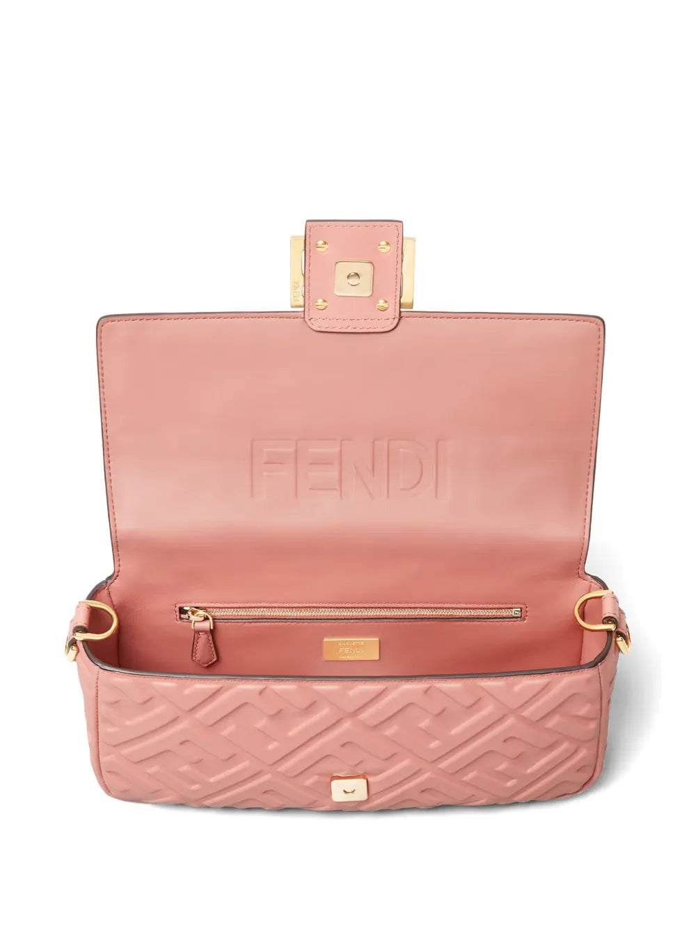 Fendi Medium Baguette Ff Logo Quilted Shoulder Bag