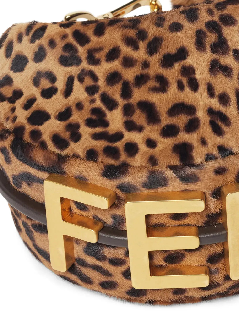 Fendi Mini Fendigraphy Leopard Print Shoulder Bag