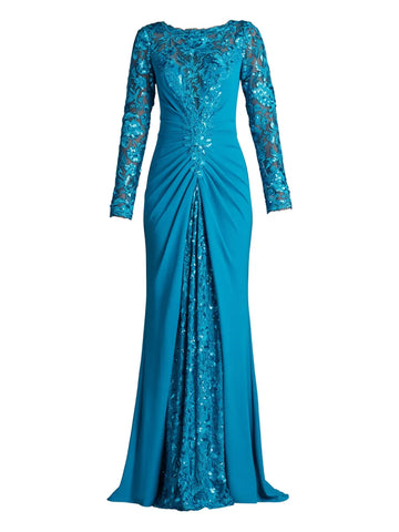 Tadashi Shoji Whitley Sequin Embellished Floral Gown