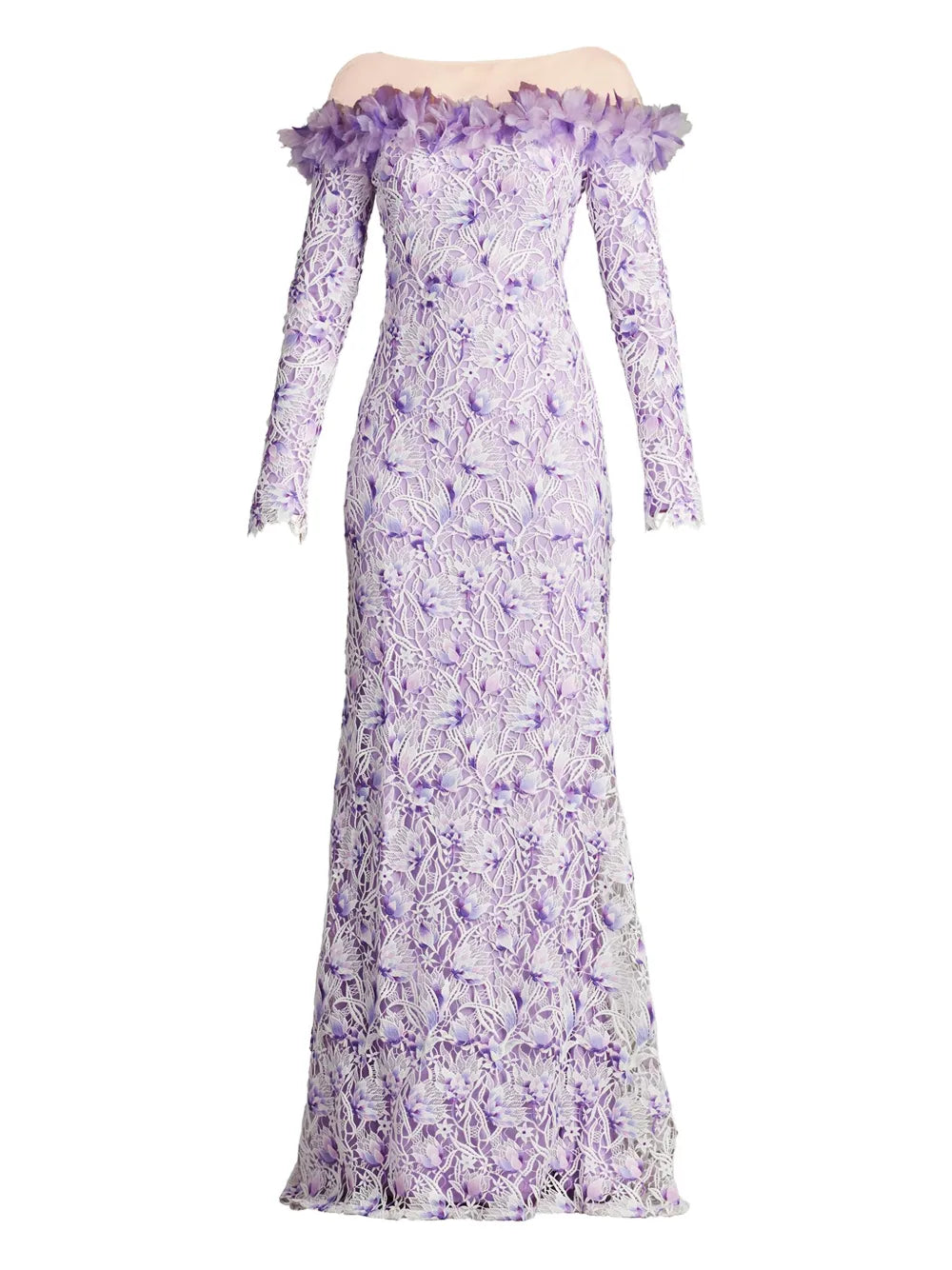 Tadashi Shoji Liora Off Shoulder Floral Lace Gown