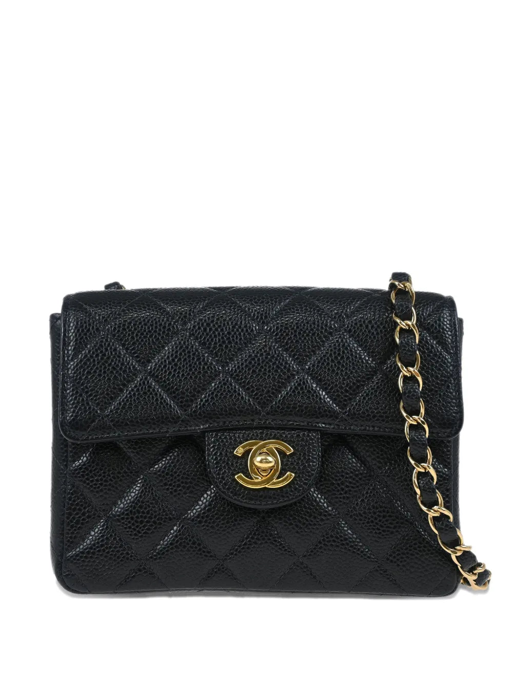 Chanel Pre Owned 2002 Mini Classic Square Flap Shoulder Bag