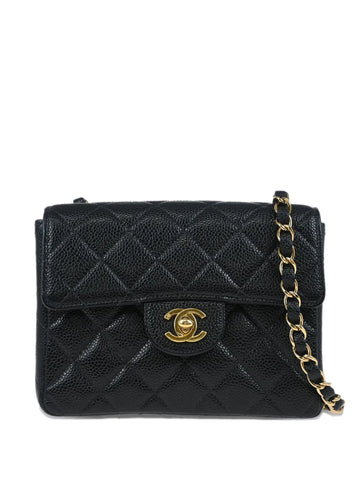 Chanel Pre Owned 2002 Mini Classic Square Flap Shoulder Bag