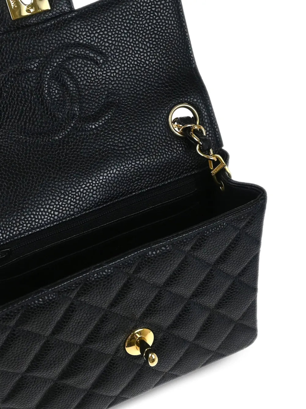 Chanel Pre Owned 2002 Mini Classic Square Flap Shoulder Bag