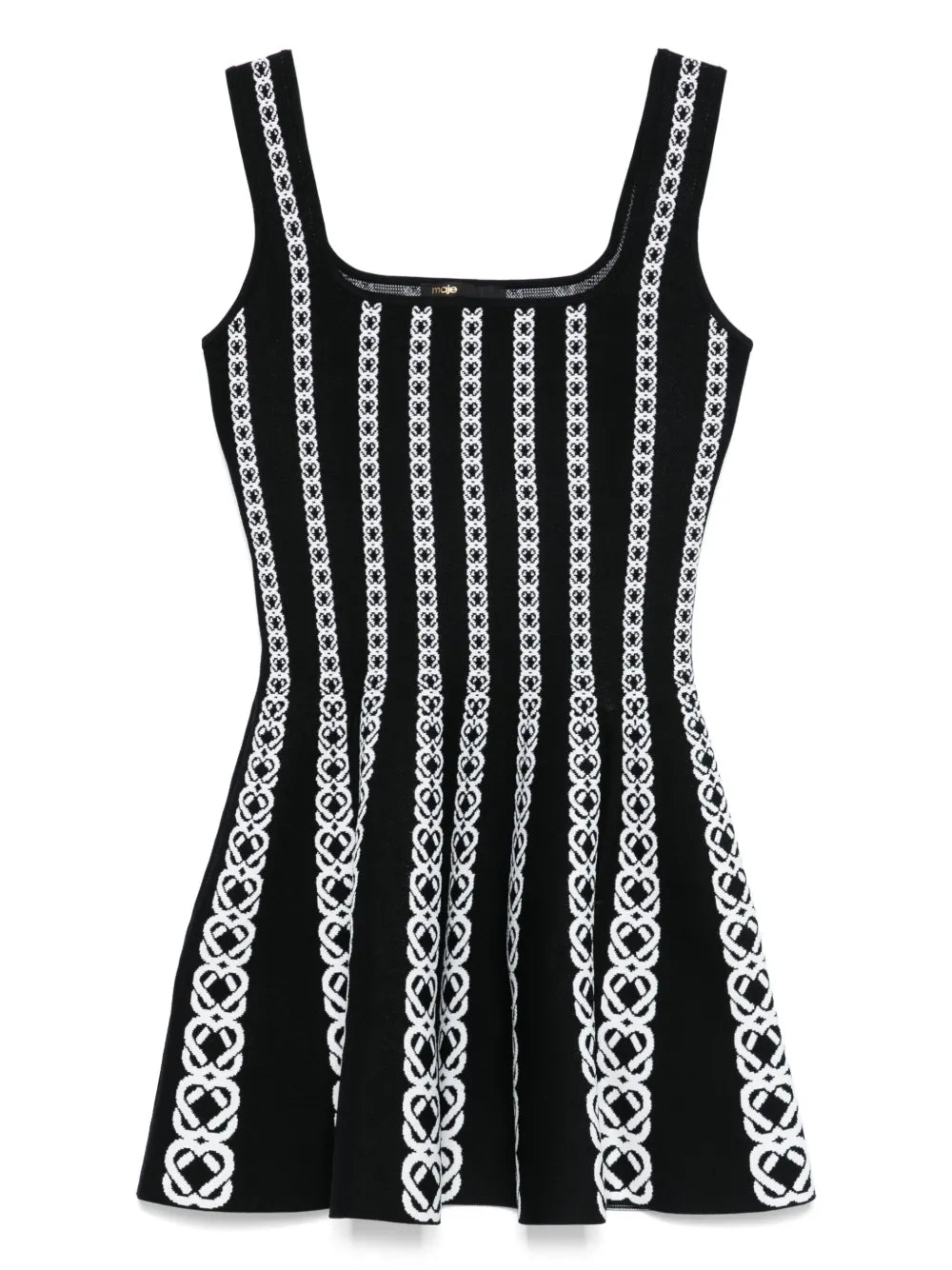 Maje Jacquard Knitted Mini Dress