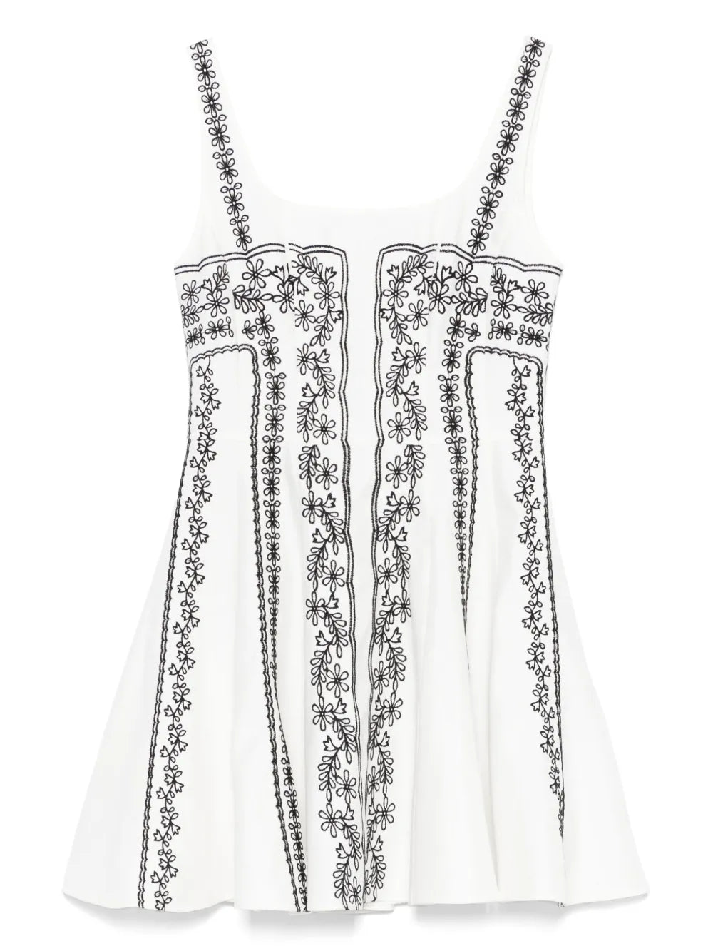 Maje Embroidered Strap Mini Dress