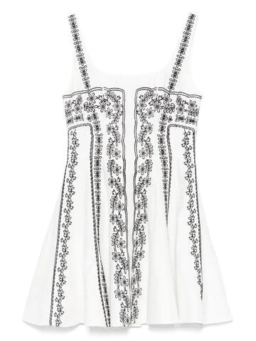 Maje Embroidered Strap Mini Dress