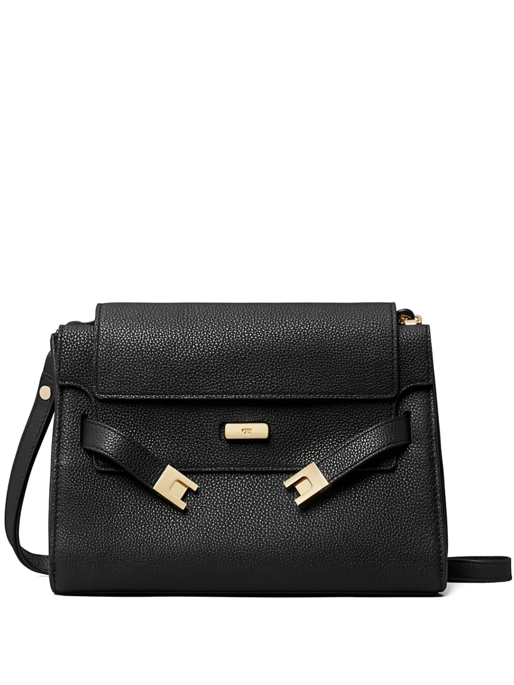 Tory Burch Lee Radziwill Pebble Leather Flap Shoulder Bag