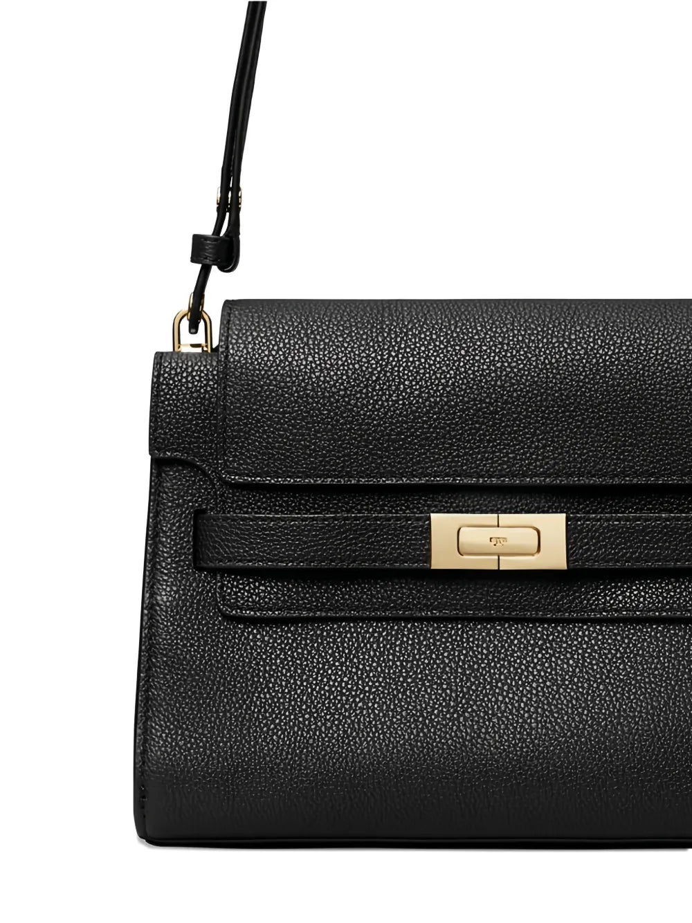Tory Burch Lee Radziwill Pebble Leather Flap Shoulder Bag