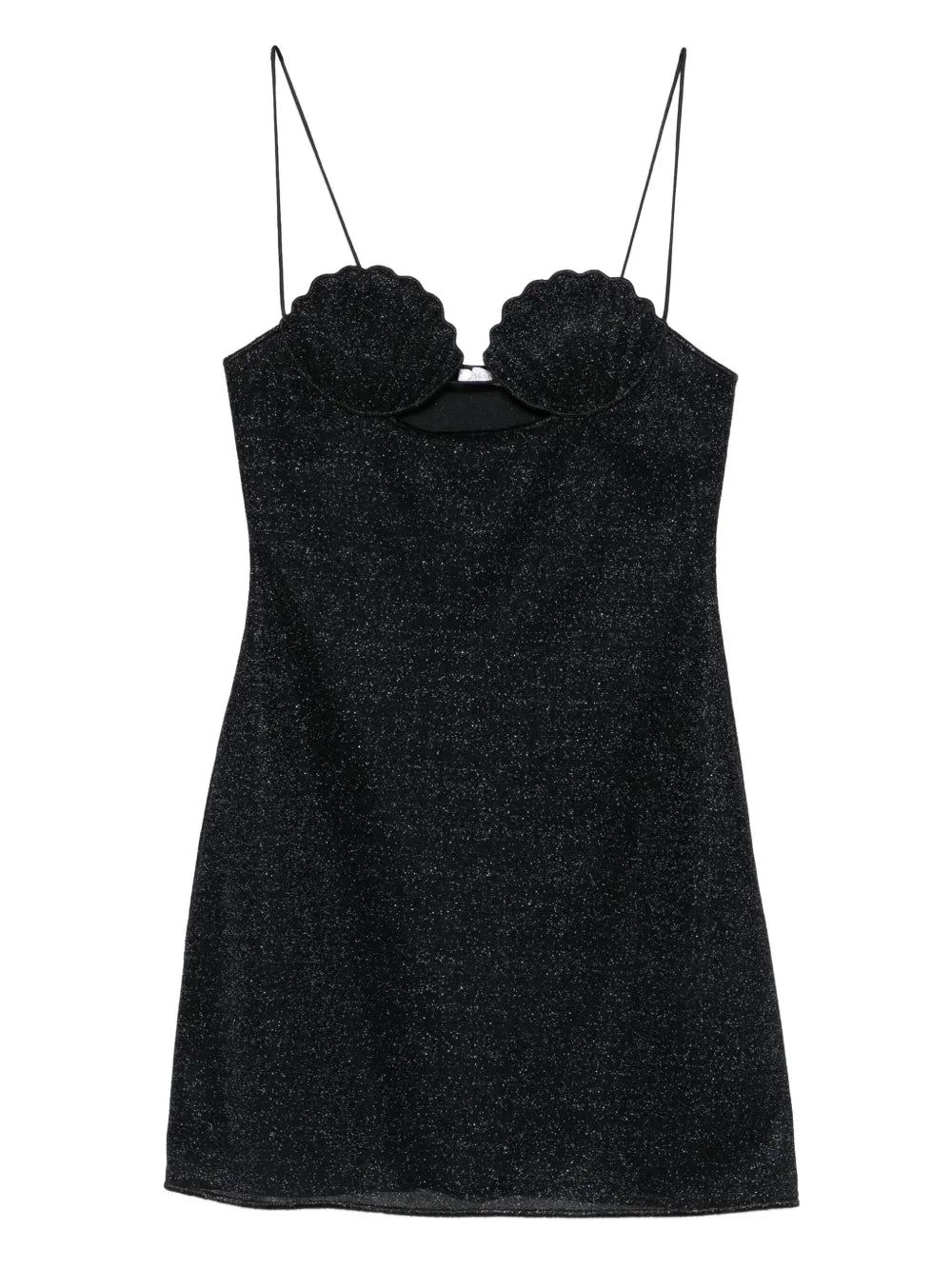 Oseree Shell Detail Glitter Embellished Dress