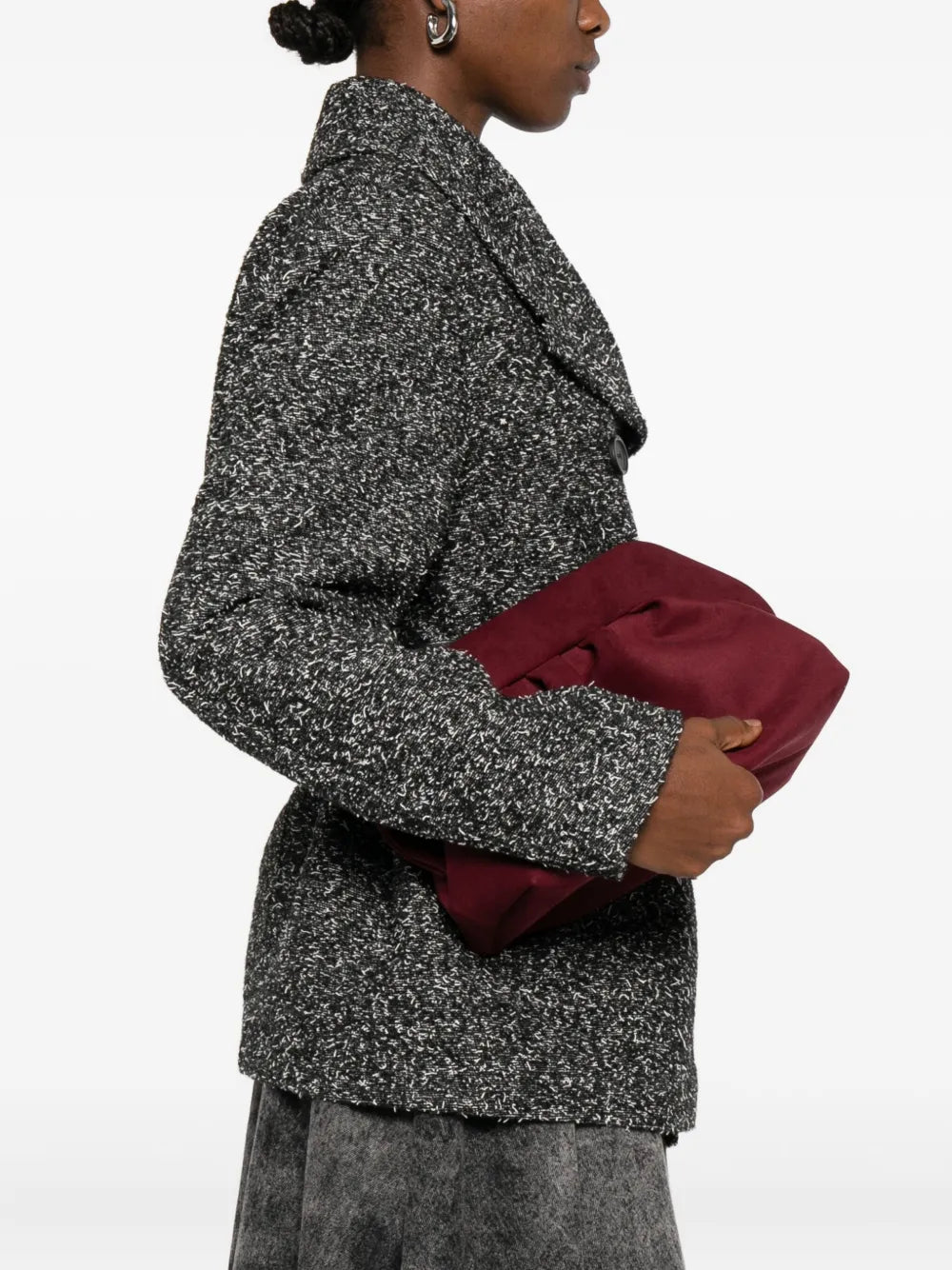 Themoire Bios Pleated Clutch Bag
