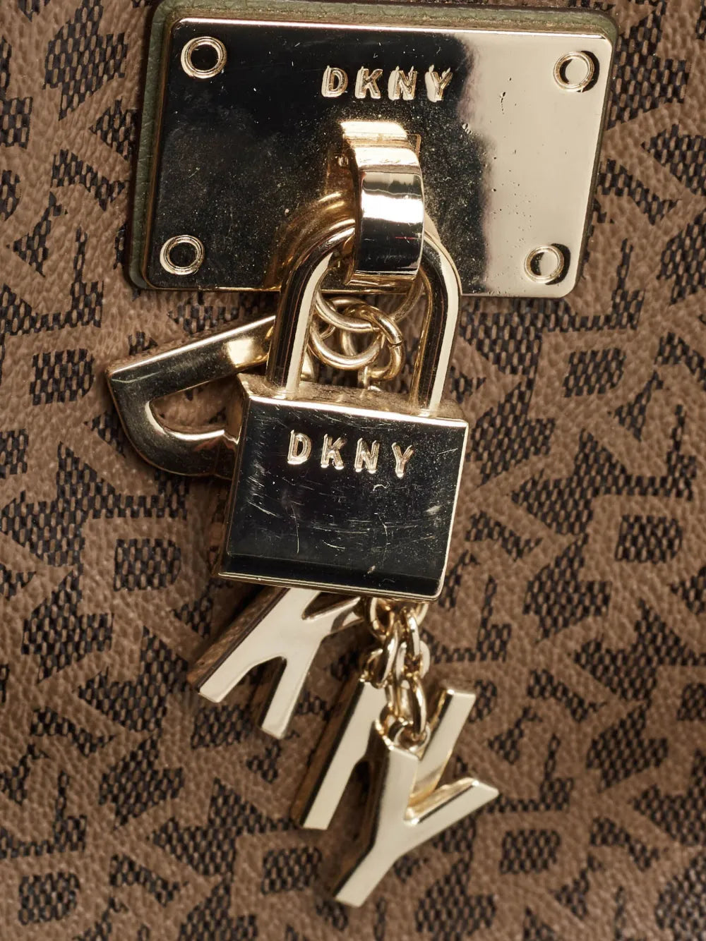 Dkny Vintage Pre Owned Monogram Shoulder Bag