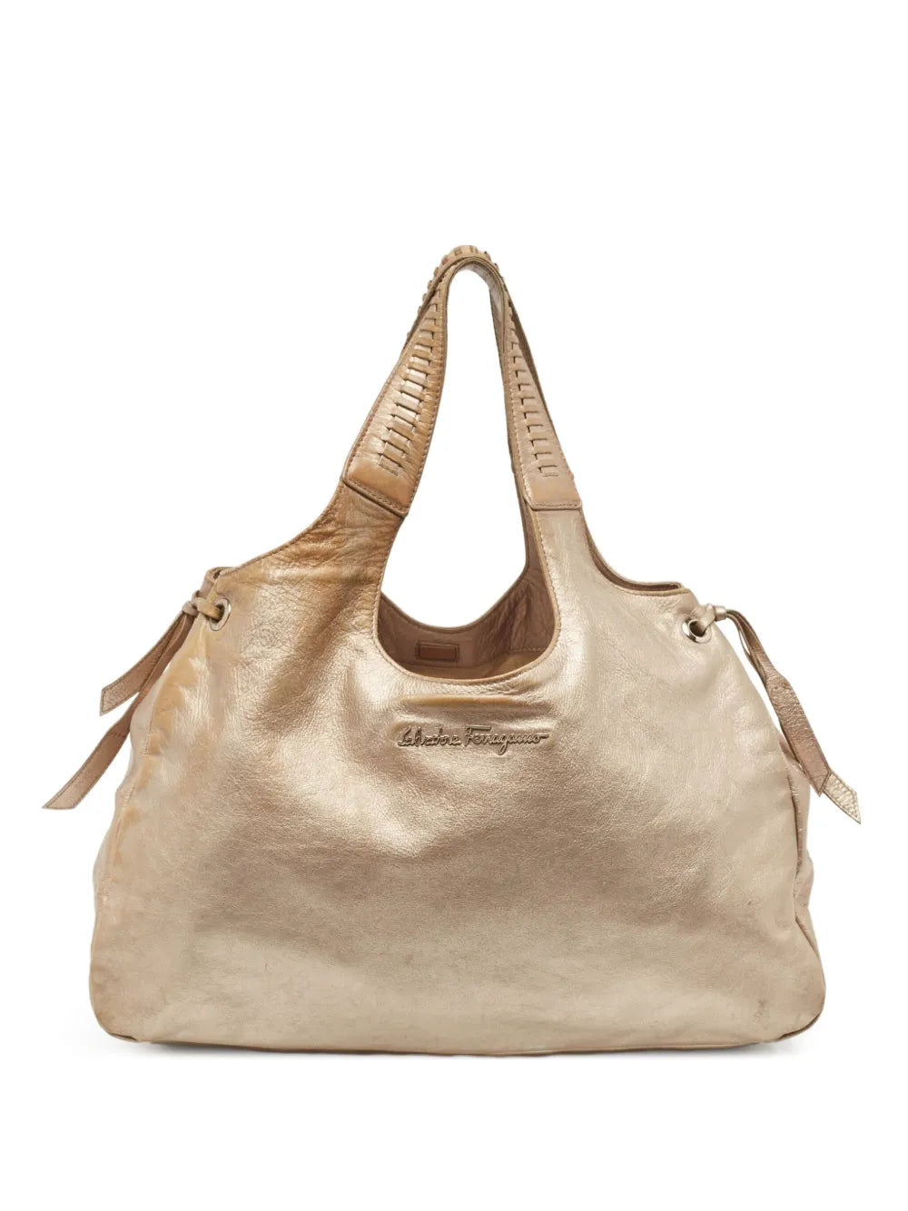 Ferragamo Pre Owned 2023 Braided Handle Tote Bag