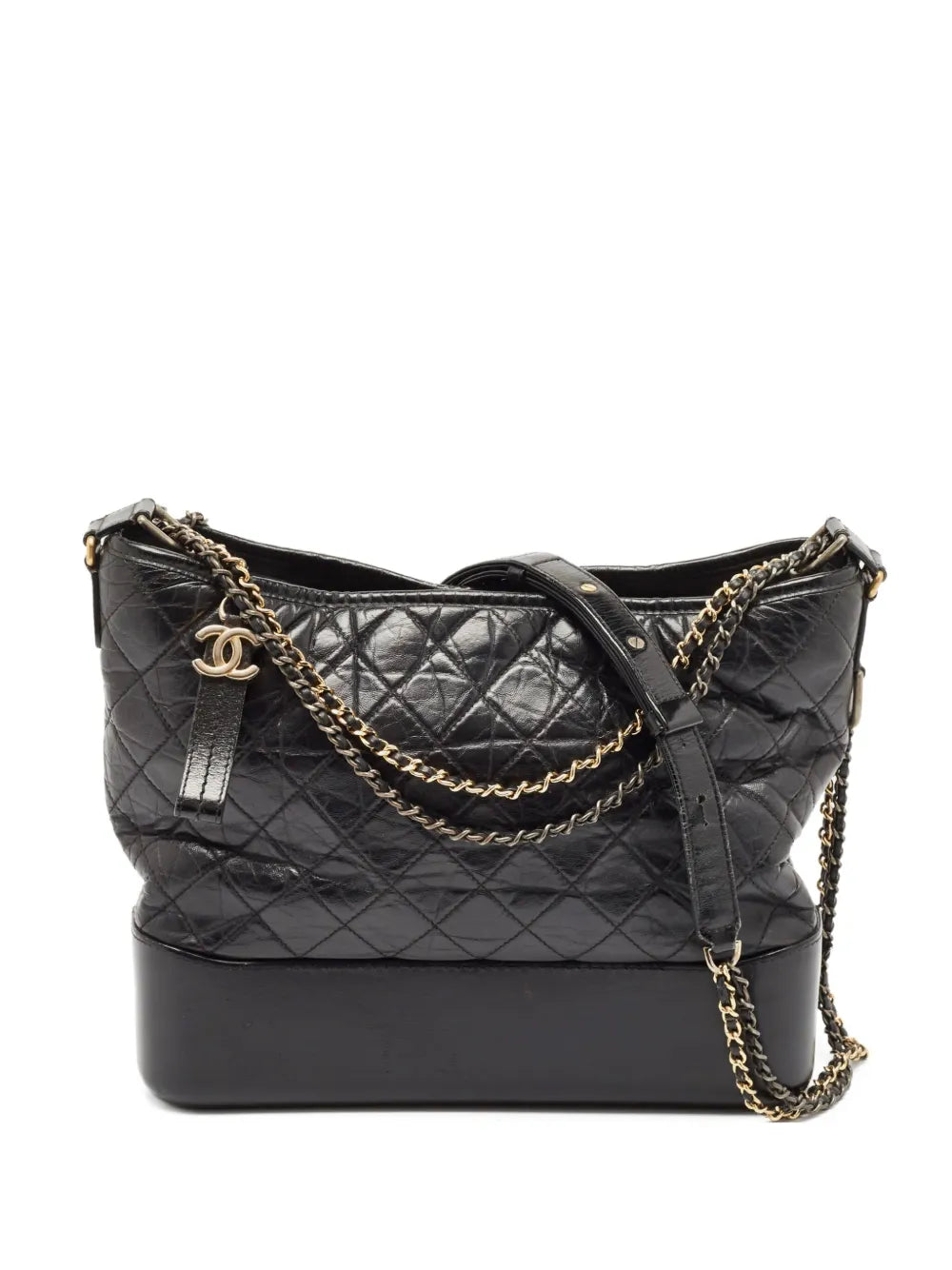 Chanel Pre Owned Gabrielle Quilted Leather Shoulder Bag