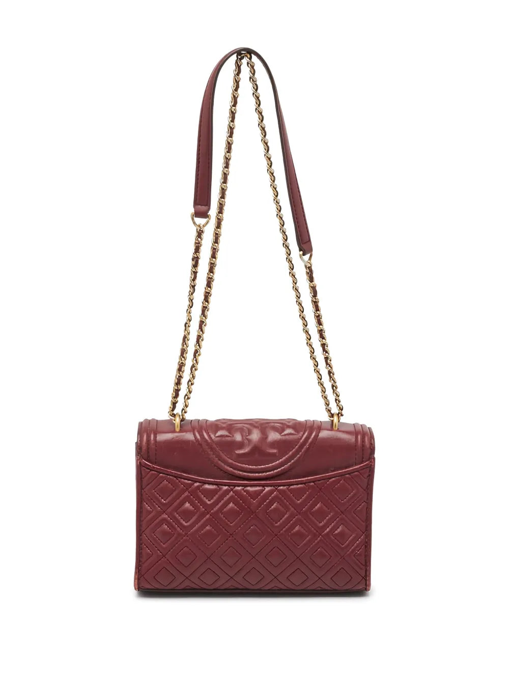 Tory Burch Pre Owned Diamond Quilting Leather Shoulder Bag