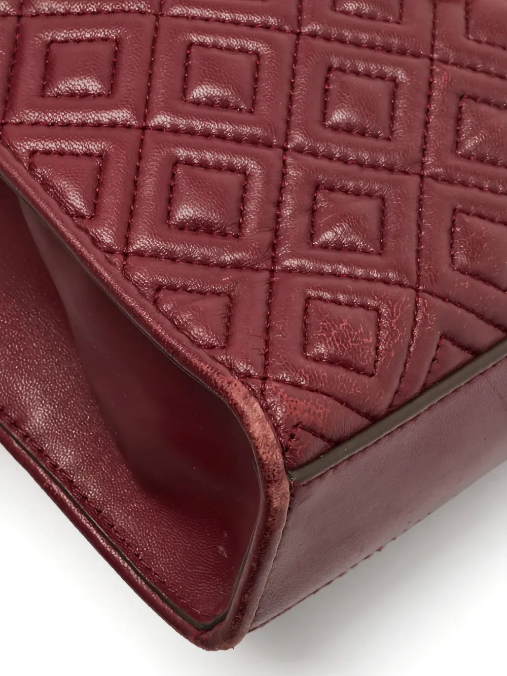 Tory Burch Pre Owned Diamond Quilting Leather Shoulder Bag