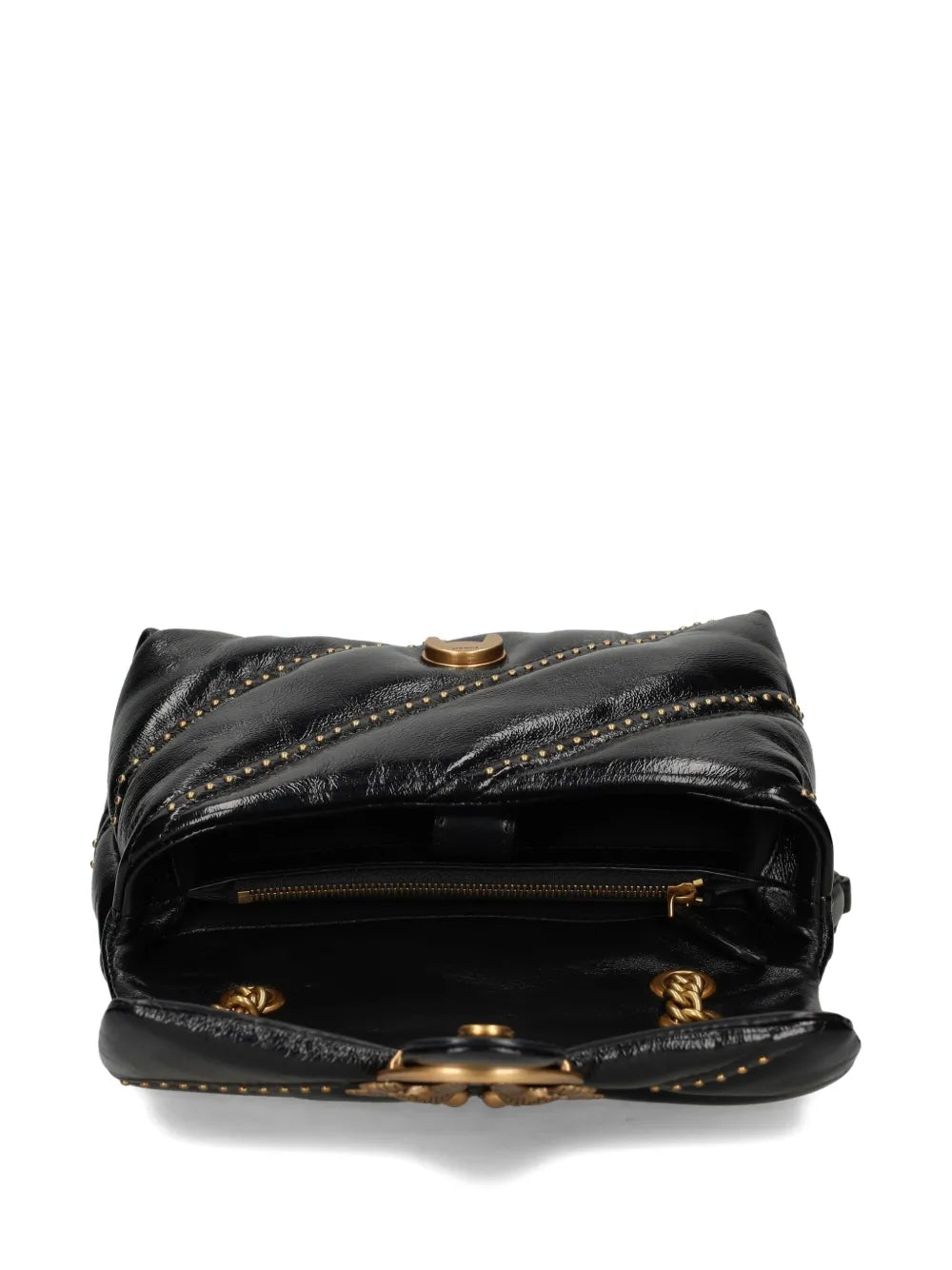 Pinko Studded Leather Shoulder Bag