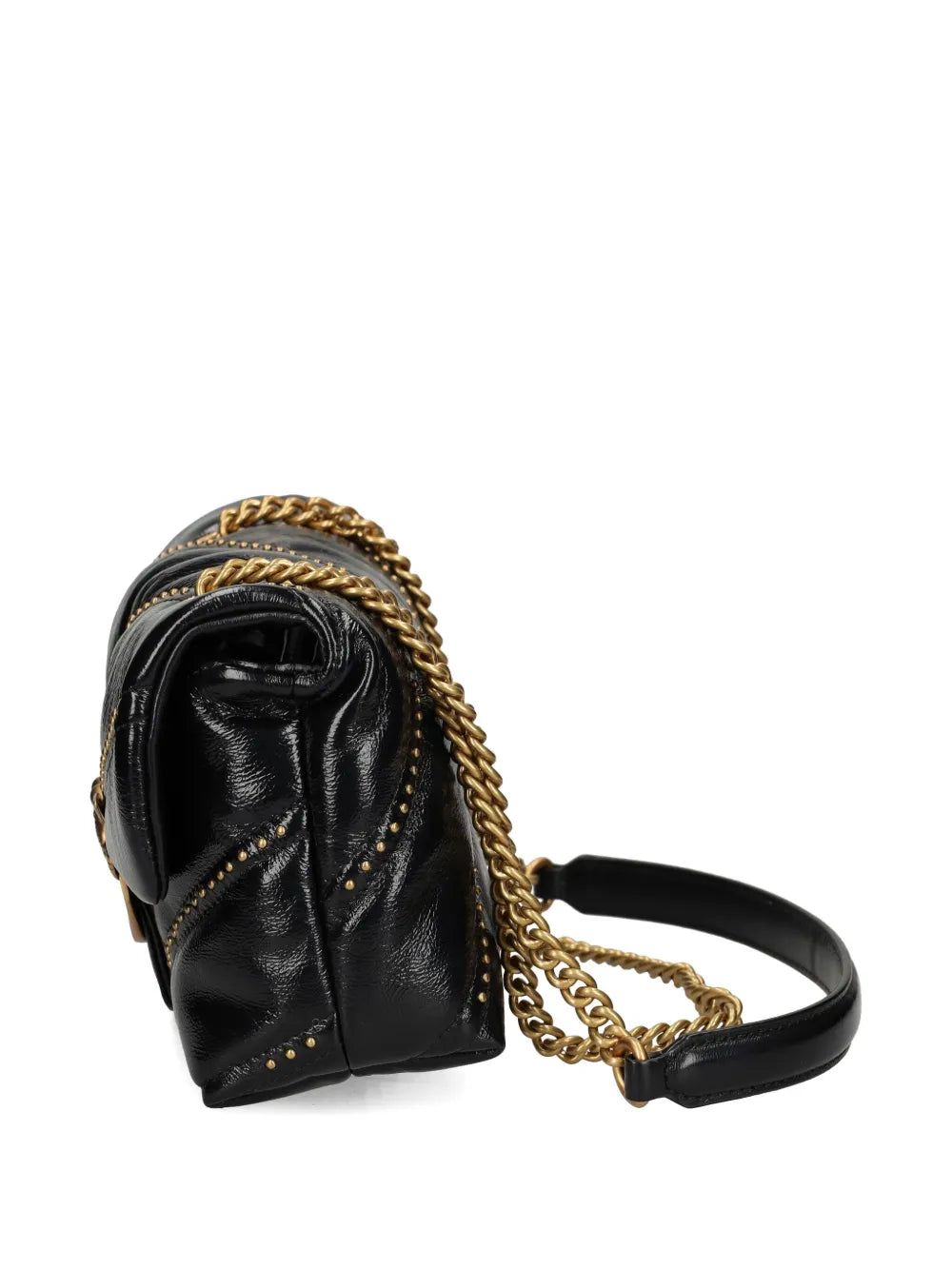 Pinko Studded Leather Shoulder Bag