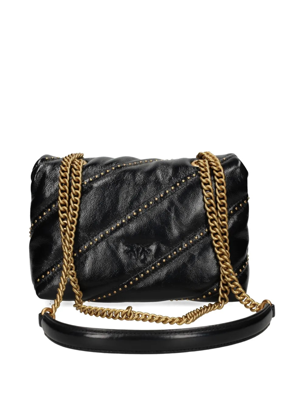 Pinko Studded Leather Shoulder Bag