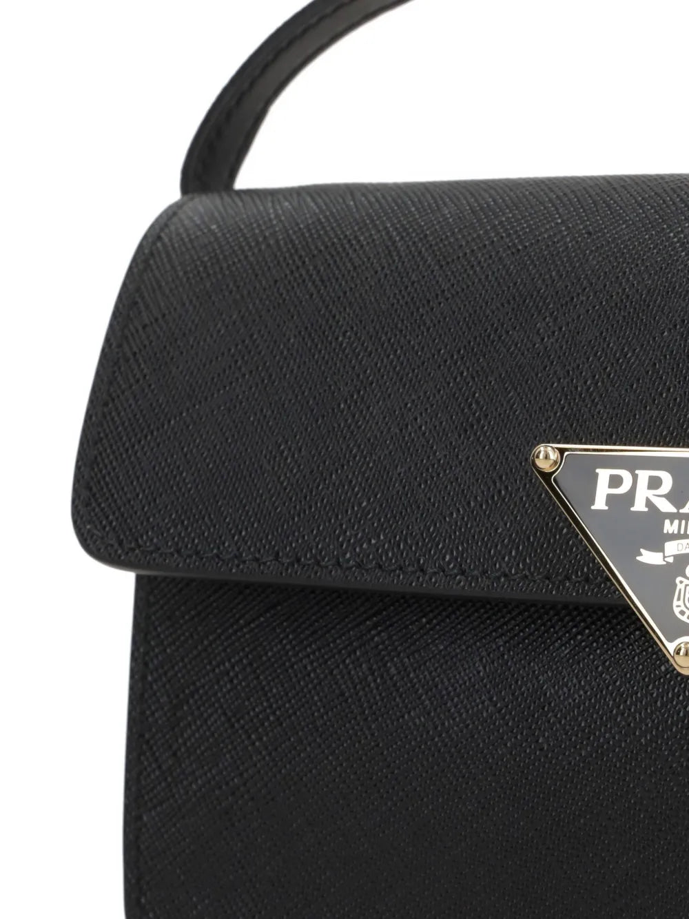 Prada Saffiano Leather Triangle Logo Mini Bag