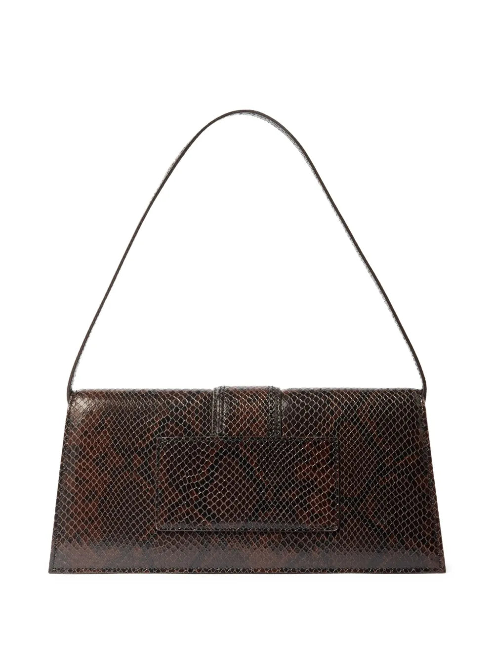 Jacquemus Le Chouchou Snakeskin Leather Flap Shoulder Bag