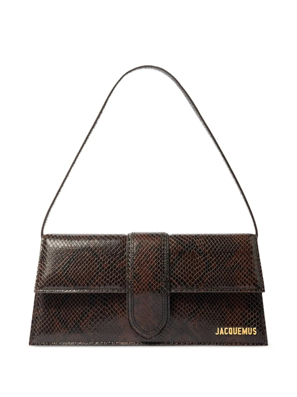 Jacquemus Le Chouchou Snakeskin Leather Flap Shoulder Bag