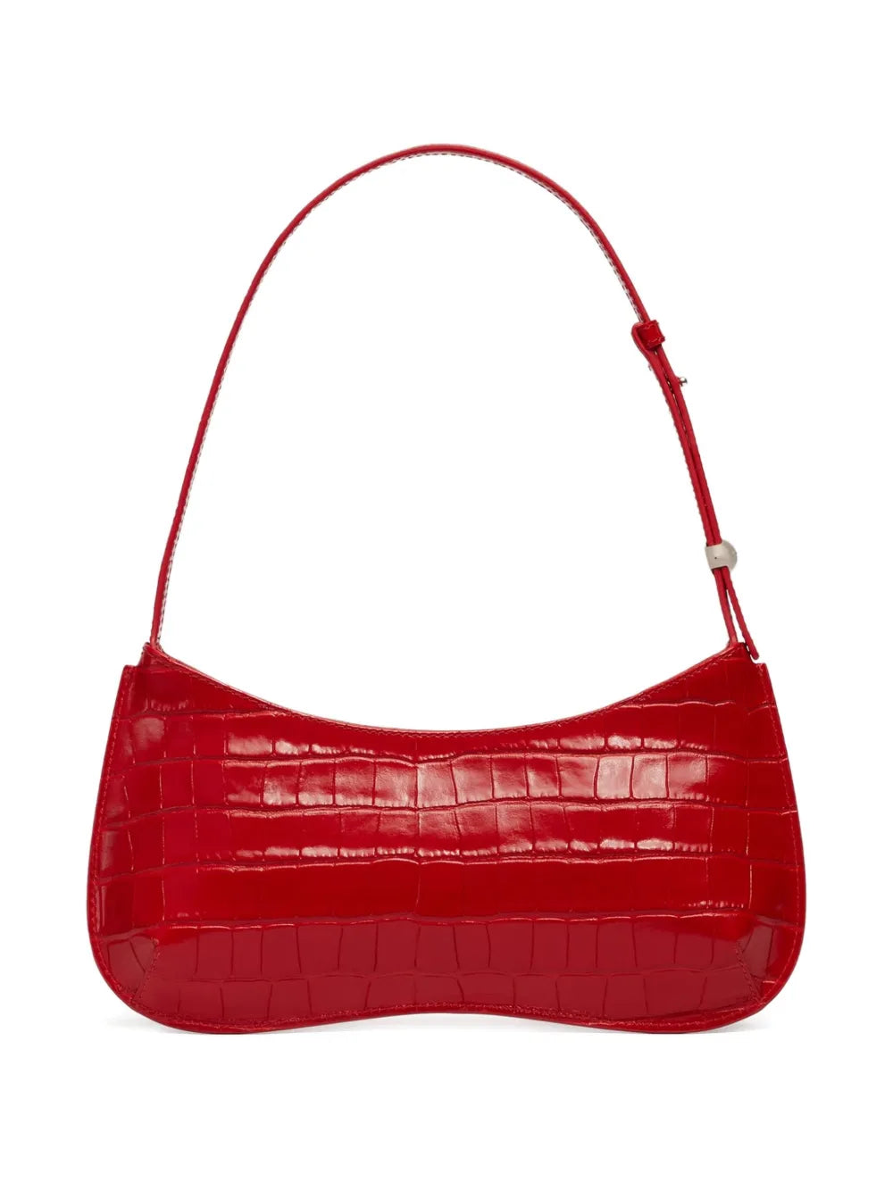 Jacquemus Le Bisou Crocodile Embossed Zip Shoulder Bag