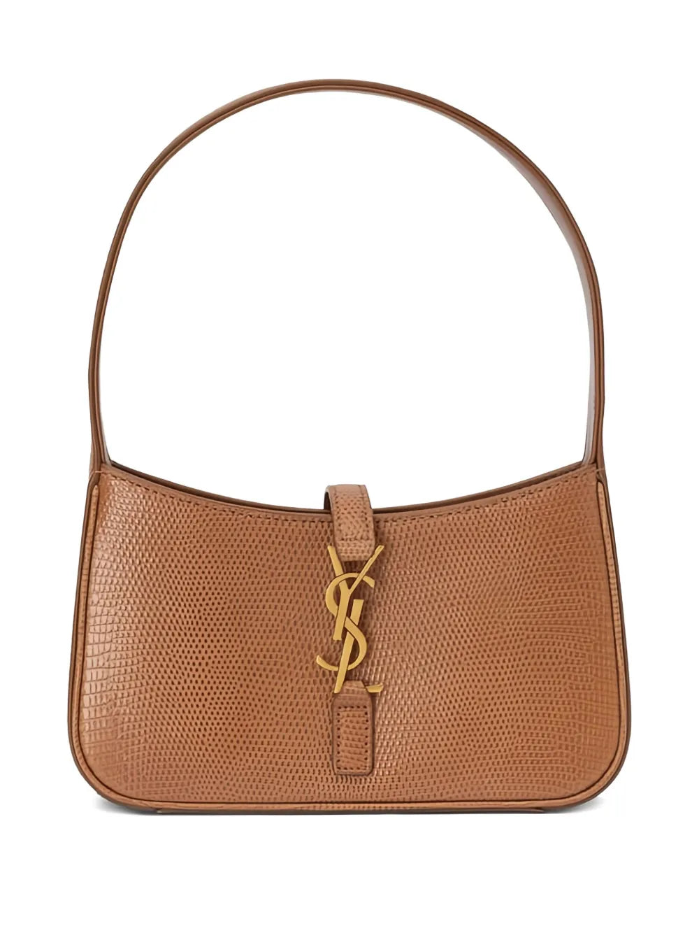 Saint Laurent Logo Plaque Leather Shoulder Bag