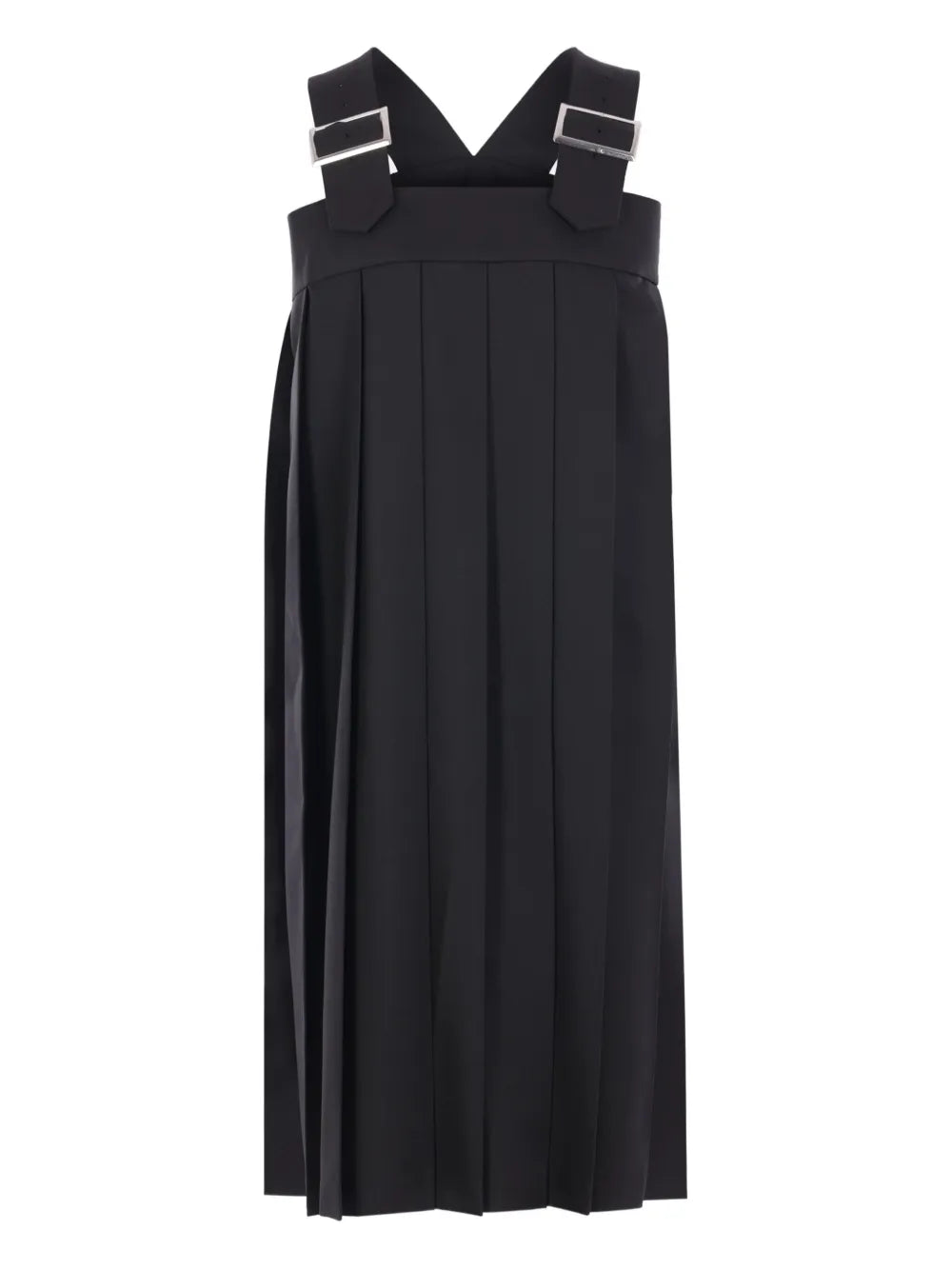 Comme Des Garcons Pleated Buckled Dress